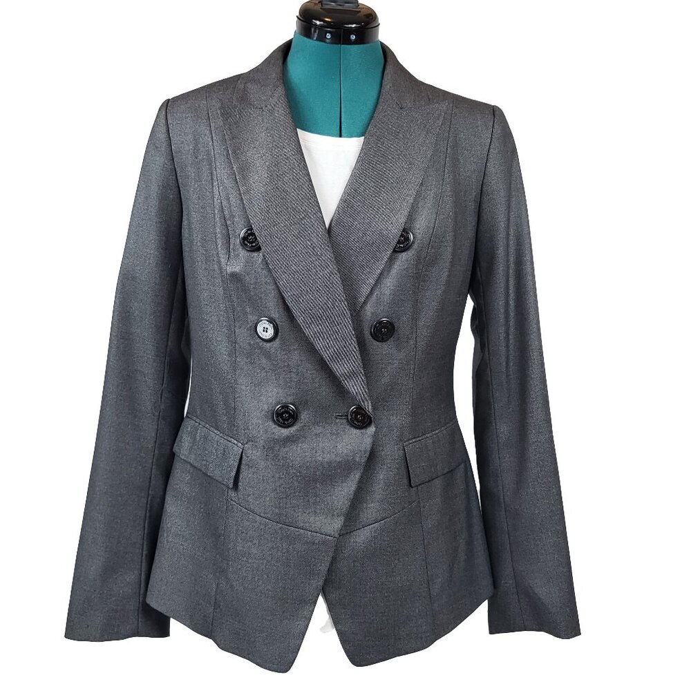 NWOT Calvin Klein Double Breasted Blazer Gray Size 10